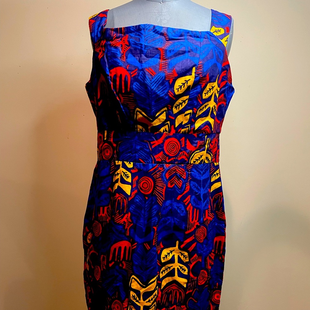 Multi color African print dress